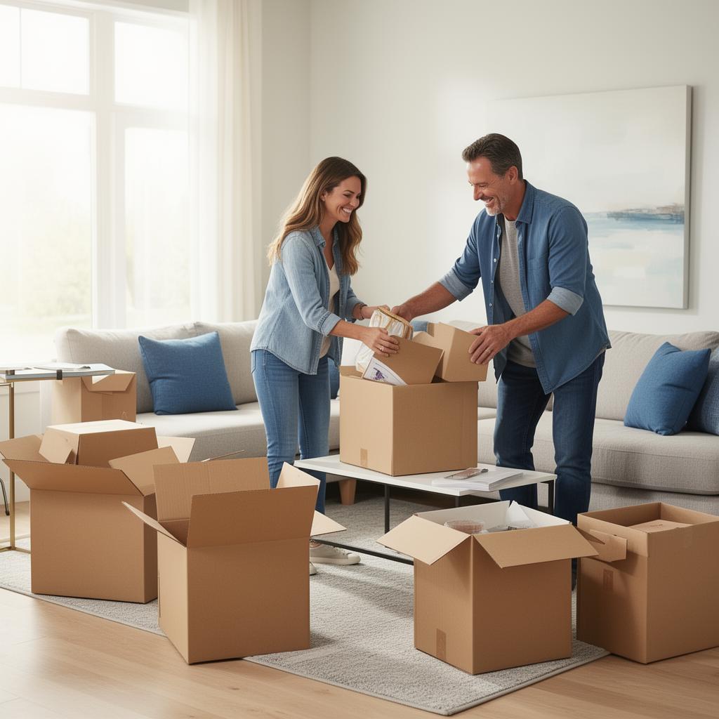 Familia disfrutando de su nueva vivienda